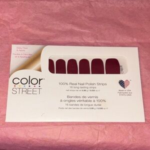 Color Street Deep Red Nail Strips
